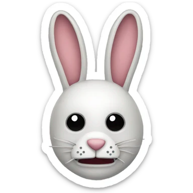 creepy rabbit mask sticker