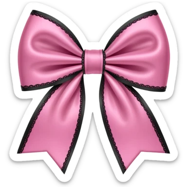 pink gothic bow sticker