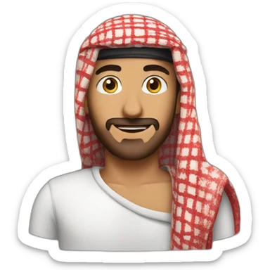 Arabian Man with red keffiyeh sticker