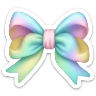Pastel bow sticker