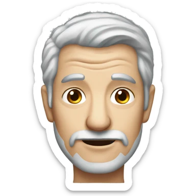 old man with grey hair and blue eyes sticker