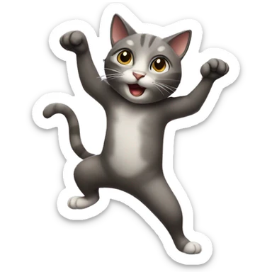 cat dancing sticker