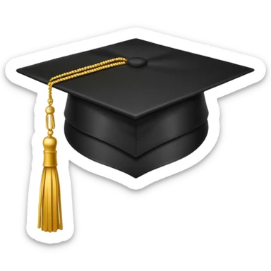 university grad hat  sticker