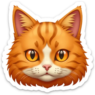 Cat with squinted eyes sticker