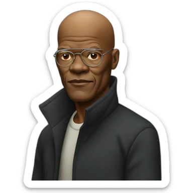year 1999 bald samuel l jackson sticker