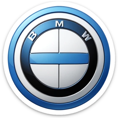 A BMW LOGO sticker