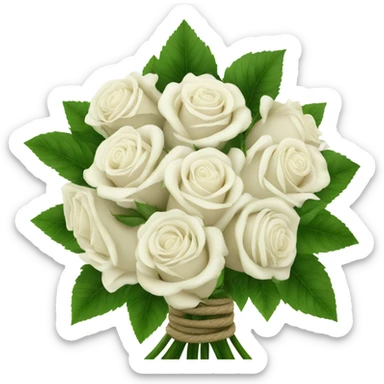 Bouquet red roses with rope. Make roses white sticker