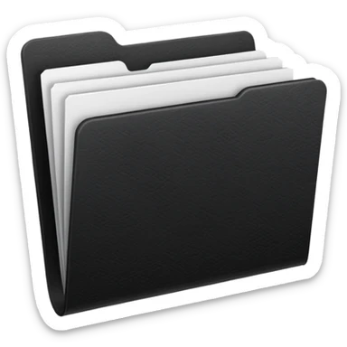folder with black papers, no eyes or face sticker