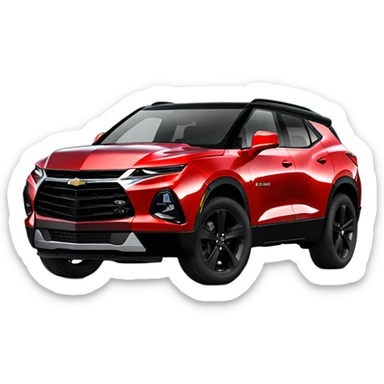 2020 red Chevrolet blazer black wheels sticker