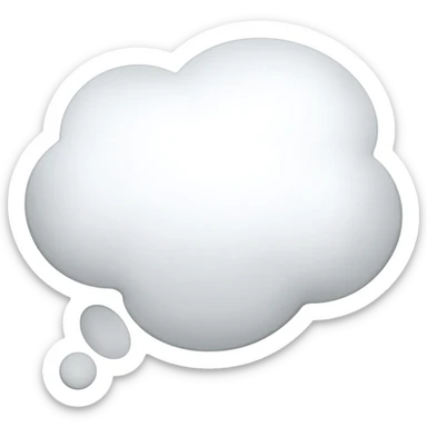 bubble thinking white sticker