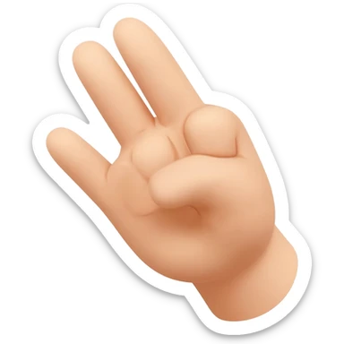 mano con 4 dedos levantados y el pulgar doblado sticker