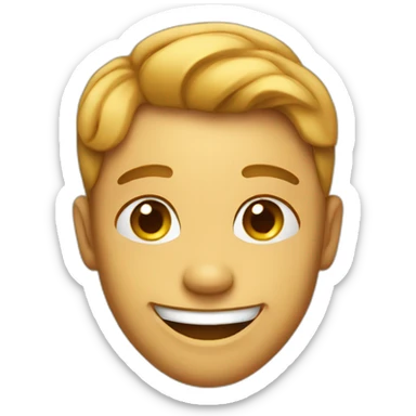 Smiling with dimples sticker