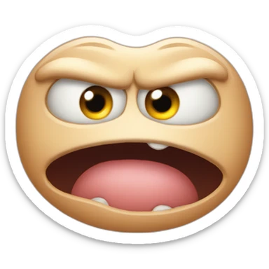 bulging eyes with tight jaw sticker