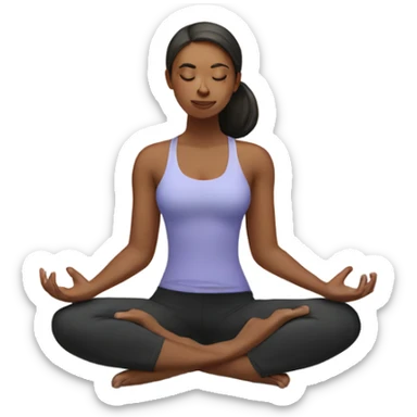 Woman doing yoga sticker
