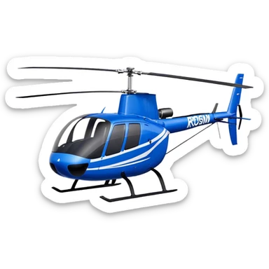 Robinson R44 - Robinson Helicopter Company (Model Year: 2021) (Iconic colour: Blue) sticker