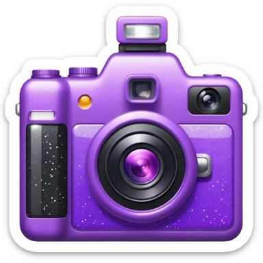Glitter Camera Purple sticker