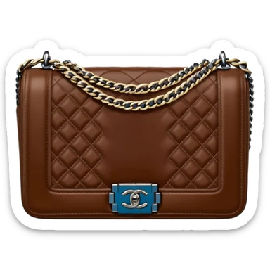 chanel le boy brown bag sticker