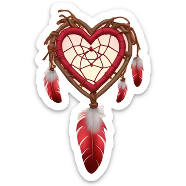 a heart dreamcatcher sticker