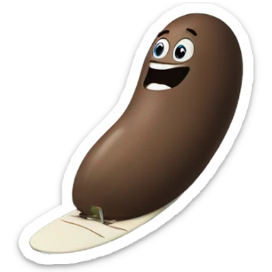 Giant turd surfing a big wave sticker