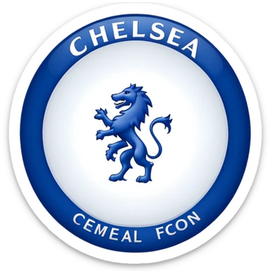 Un emoji avec seulement l'intérieur du logo de Chelsea  sticker