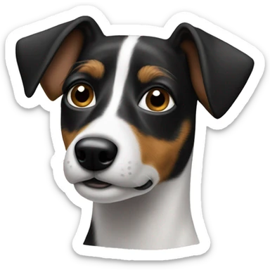 Jack Russel terrier black face  sticker