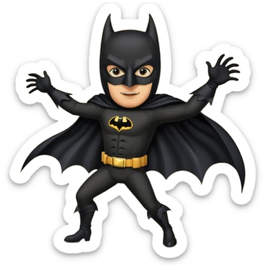  Real-looking anime Zorro Batman chasing baddies  sticker