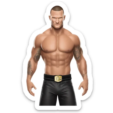 Randy Orton wwe superstar le plus réaliste possible qui fait un rko sticker