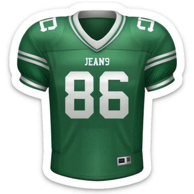 Green American Football jersey sticker