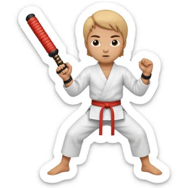karate nunchaku sticker