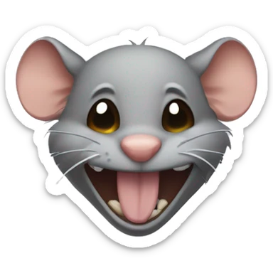 the rat dies laughing sticker
