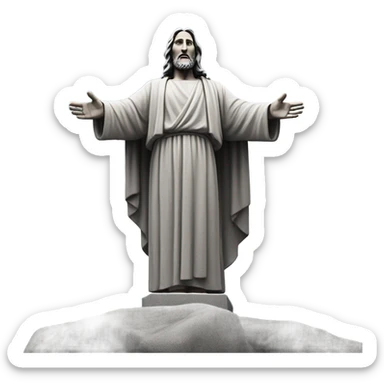 Christ the redeemer Brazil statue sticker