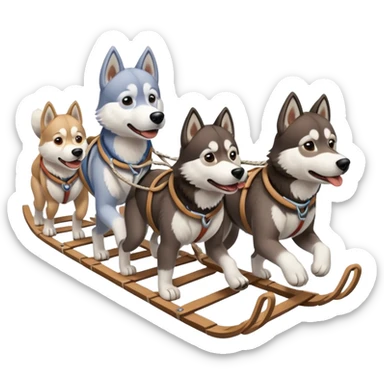 Dogsled sticker