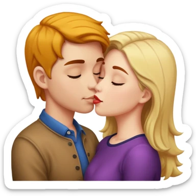 Couple kissing  sticker