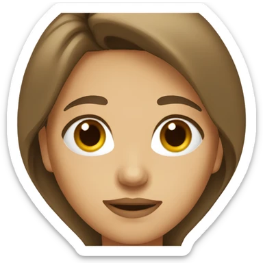 Doctor woman with brown eyes and hair  sticker