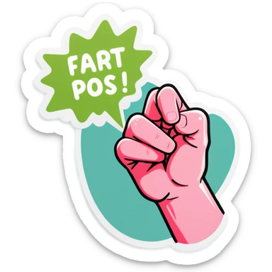 Pinky promise fart  sticker