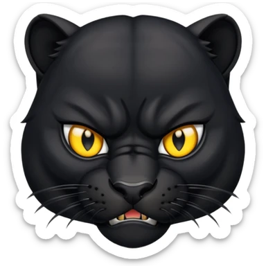 angry panther animal sticker