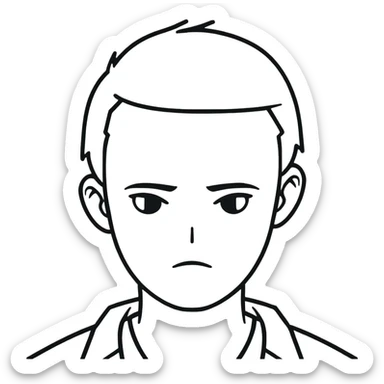 Serious person sticker