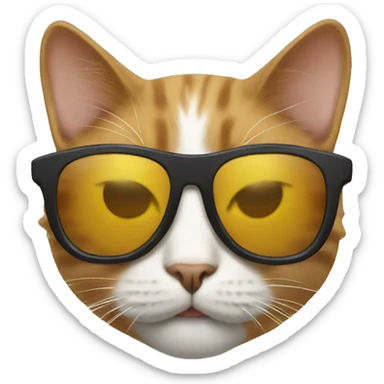 Cat with sunglasses sticker