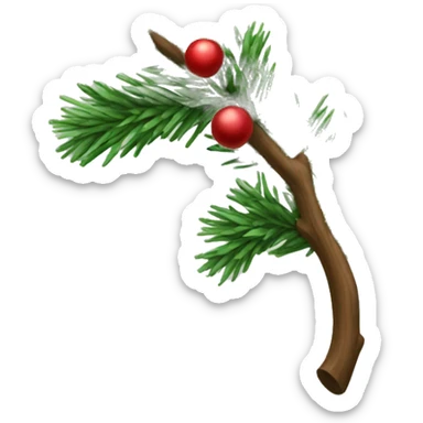 Christmas tree branch sticker