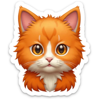 Kitten icon, pixel style sticker