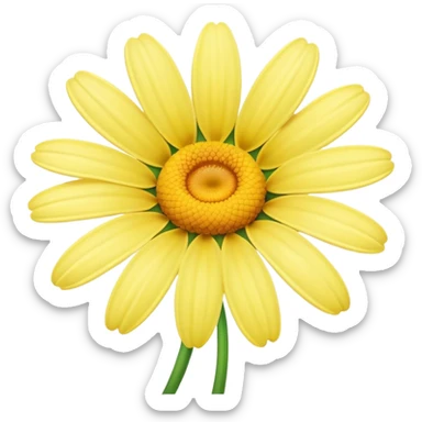 pastel yellow daisy sticker