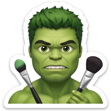 hulk se maquiando sticker
