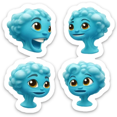 Water Elemental DisneyPixar3D-style character inspired by The Ocean sticker
