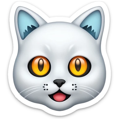 ghost looking like a cat sticker