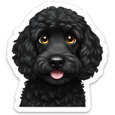 BLACK spoodle sticker