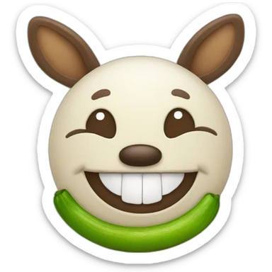 vegan smiley sticker