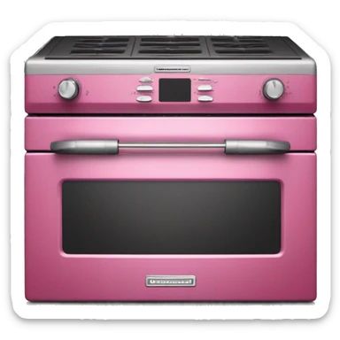 Realistic raspberry color kitchenaid oven isolated. sticker