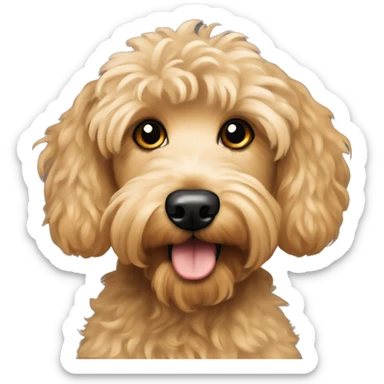 Goldendoodle and black yorkie-poodle sticker