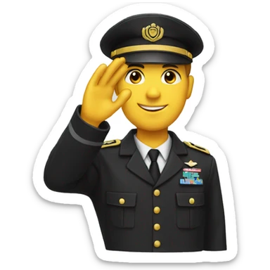 hexagon salute sticker