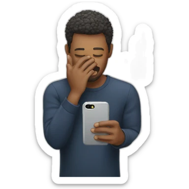 Man sucked into his phone sticker